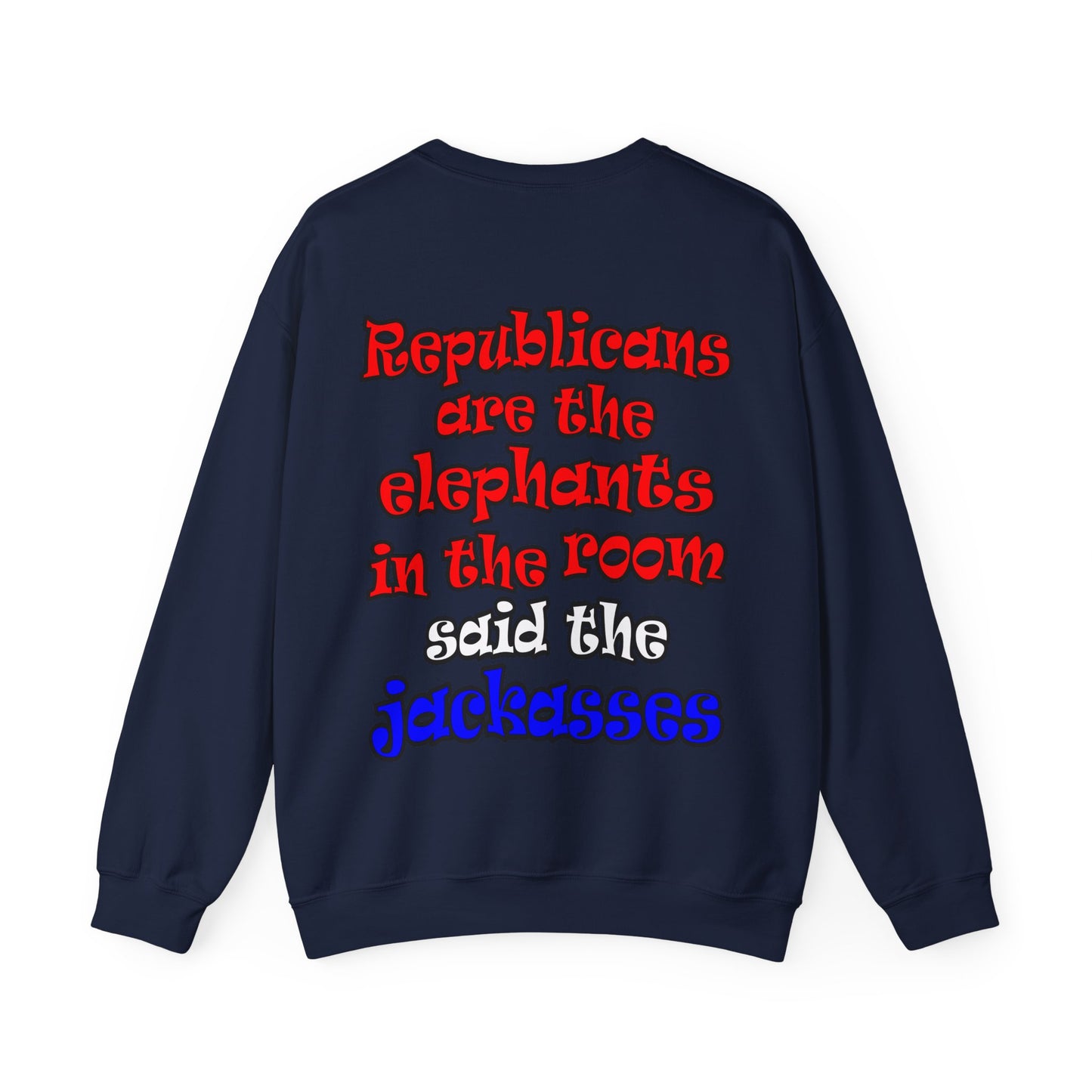 donkeys and elephants - Unisex Heavy Blend™ Crewneck Sweatshirt