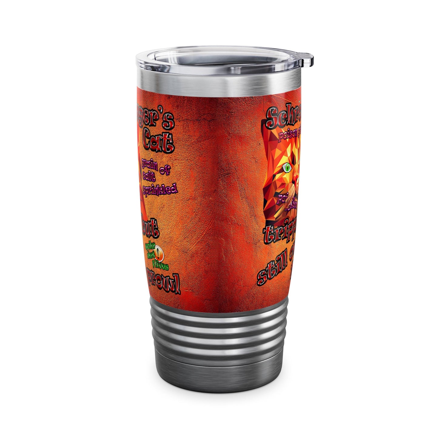schrodinger's cat - Ringneck Tumbler, 20oz (burnt orange)