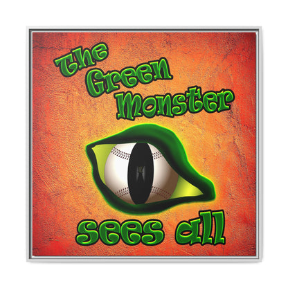 green monster - framed canvas art (burnt orange)