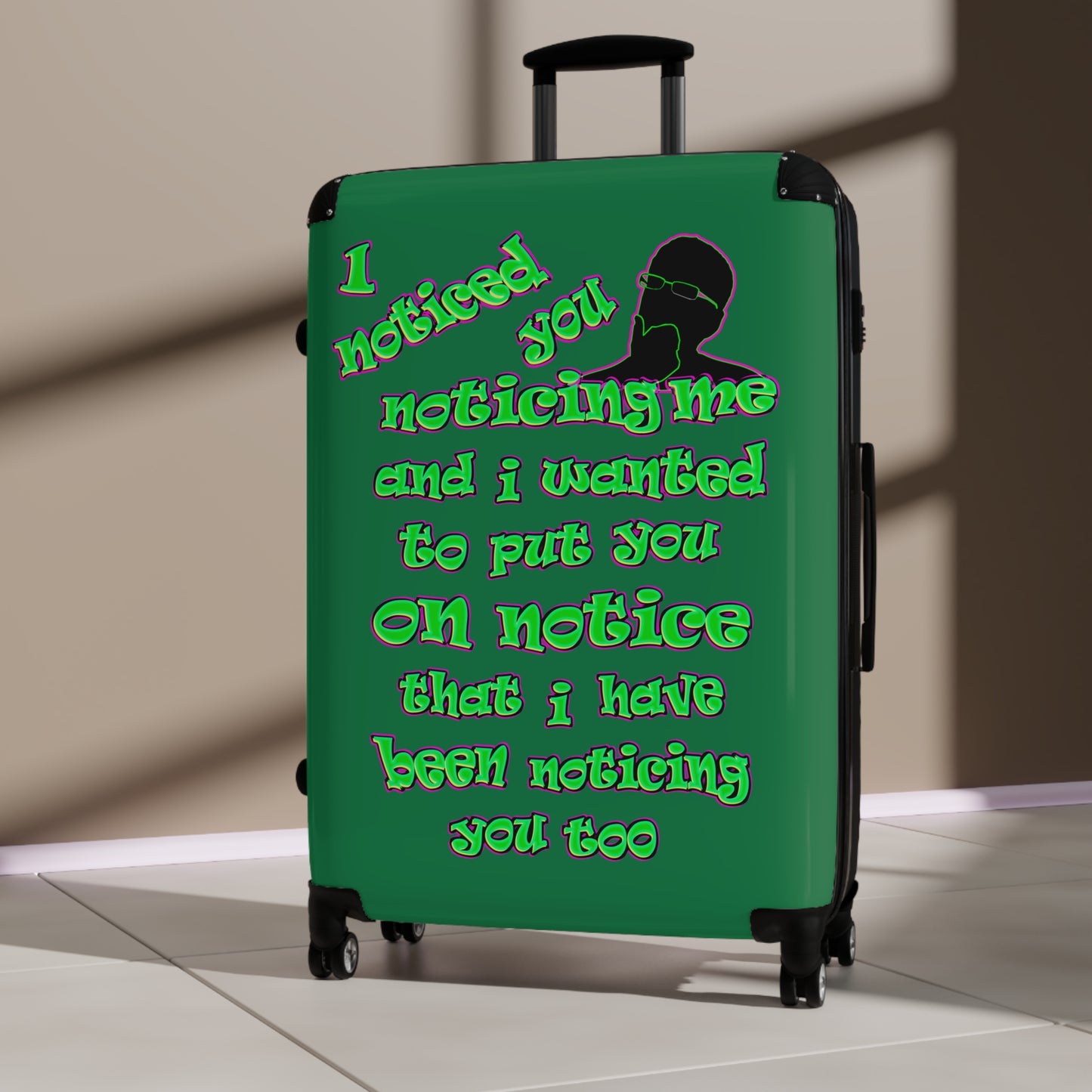 noticed you noticing - Suitcase (dark green)