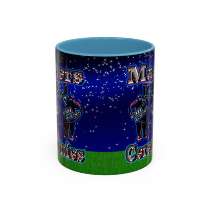 em cee squared - Accent Mug ('snoops' background)