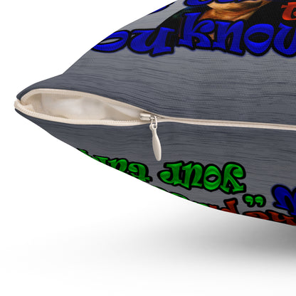 high noon - Spun Polyester Square Pillow - (brushed nickel)