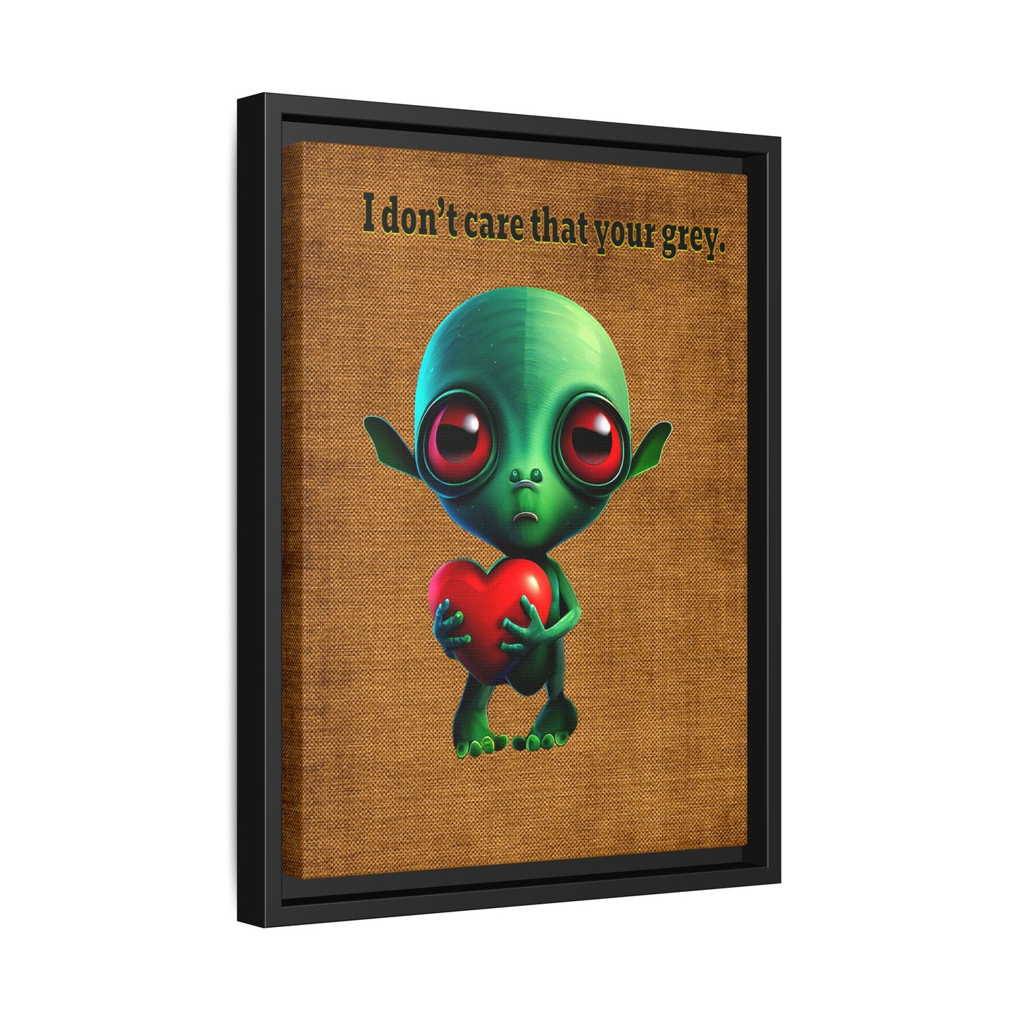 I don't care that your grey - framed canvas art (brown papyrus)