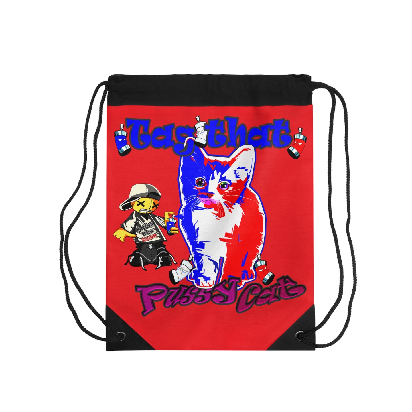 tag that - Drawstring Bag (red)