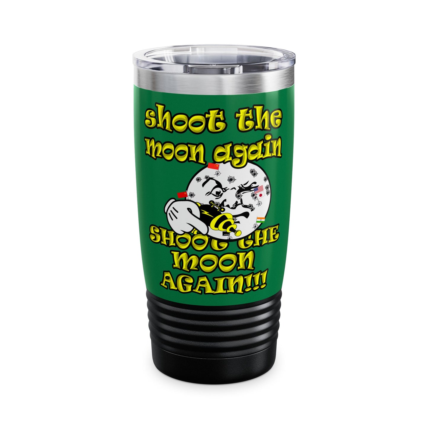 shoot the moon again - Ringneck Tumbler, 20oz (dark green)