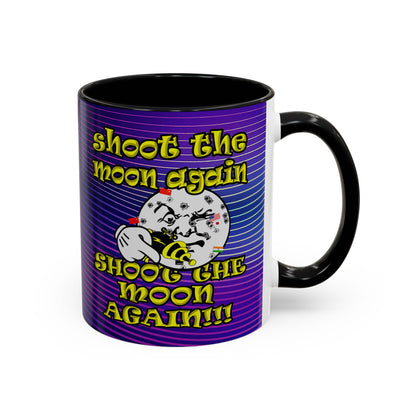 shoot the moon again - Accent Mug (purple wave)