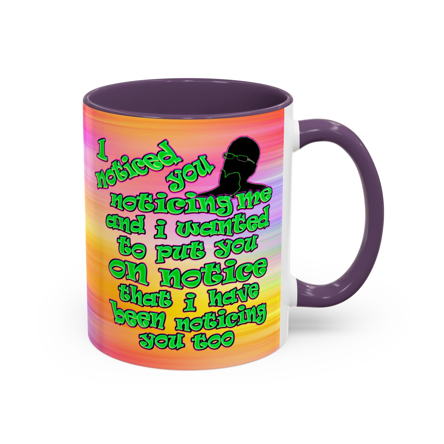 noticed you noticing - Accent Mug (color blur)