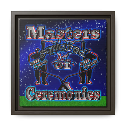 em cee squared - framed canvas art ('snoops' background)