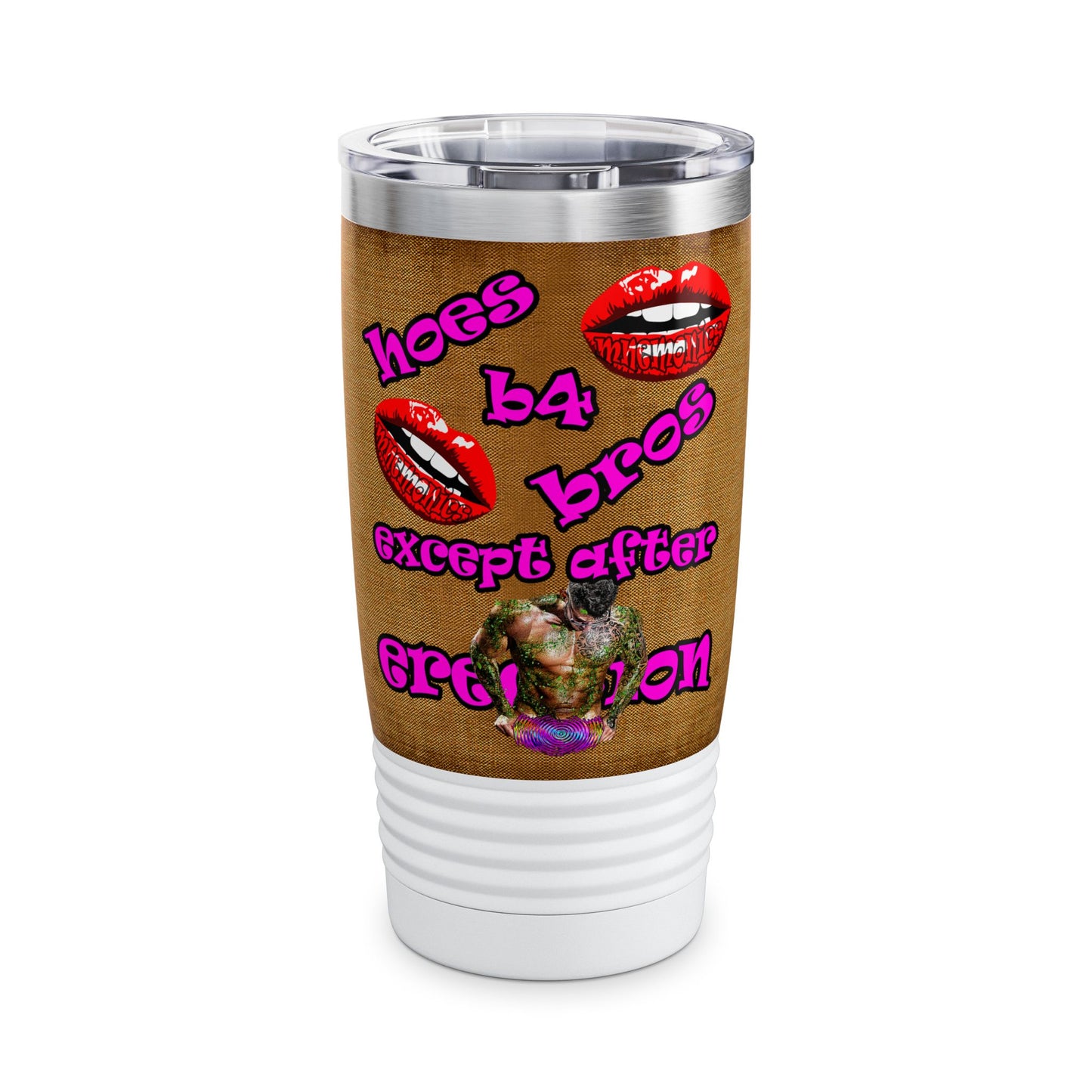 hoes b4 bros - Ringneck Tumbler, 20oz (brown papyrus)