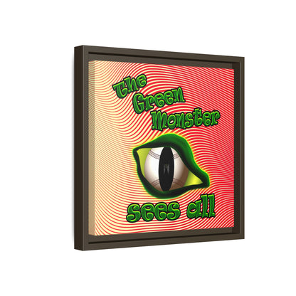 green monster - framed canvas art (yellow-orange wave)