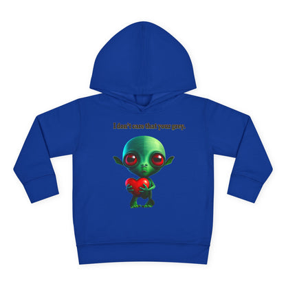 I don't care that your grey - Toddler Pullover Fleece Hoodie