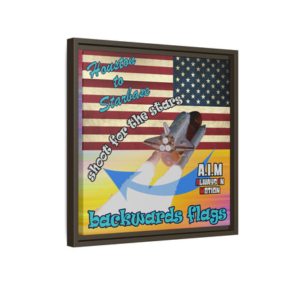 shoot for the stars - framed canvas art (color blur)