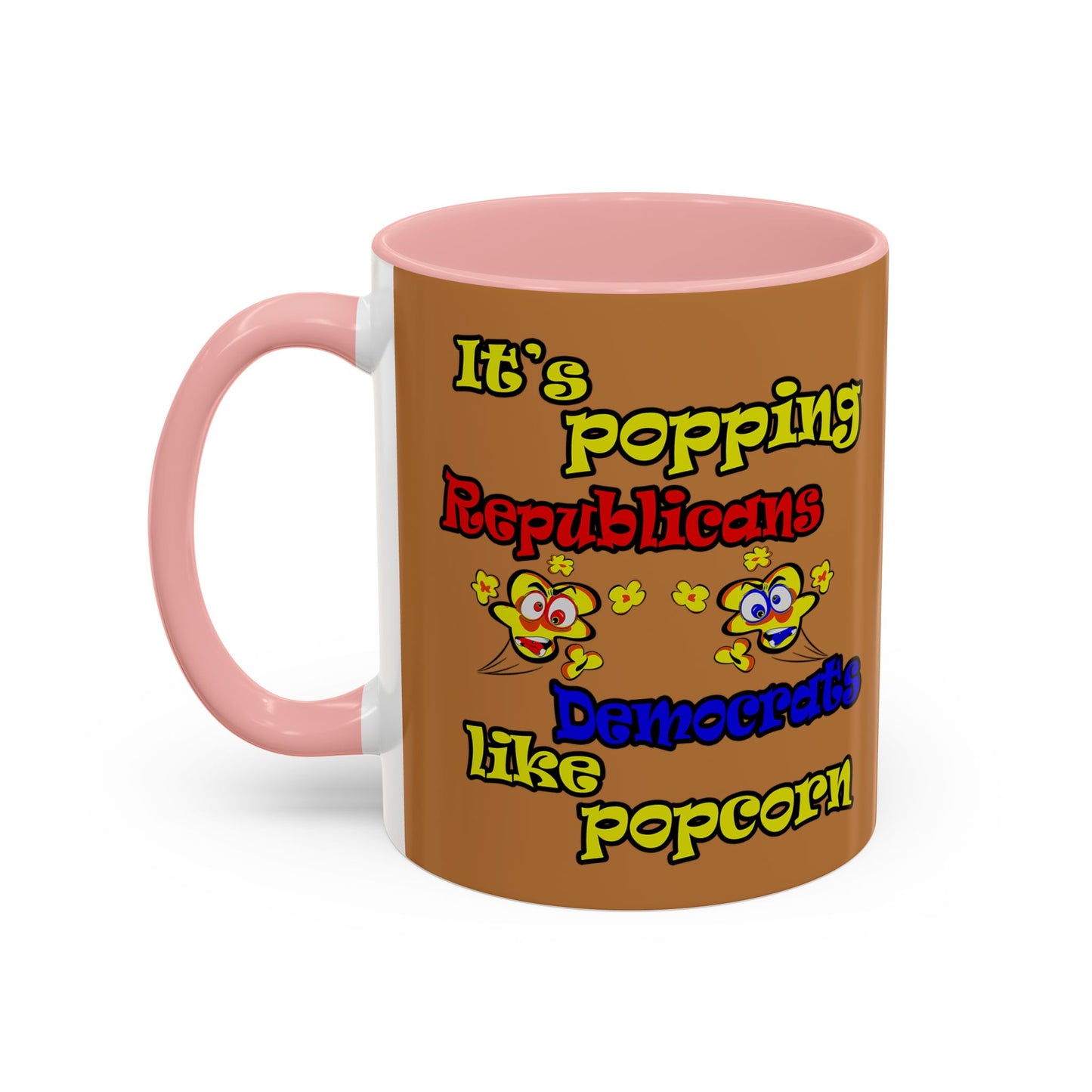 popping like popcorn - Accent Mug (light brown)