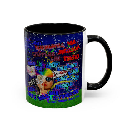 drop the beat - Accent Mug ('snoops' background)
