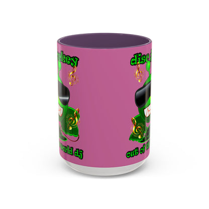 disc jockey - Accent Mug (light pink)