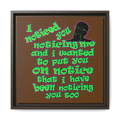noticed you noticing - framed canvas art (brown)
