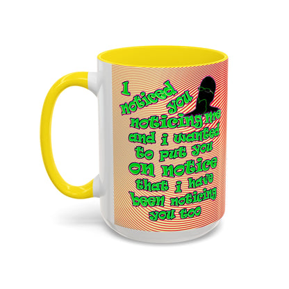 noticed you noticing - Accent Mug (yellow-orange wave)