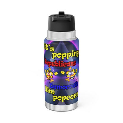 popping like popcorn - Gator Tumbler, 32oz  (grey-pink wave)