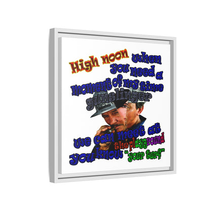 high noon - framed canvas art (white)