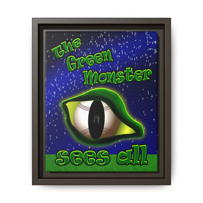 green monster - framed canvas art ('snoops' background)