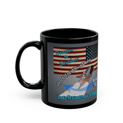 shoot for the stars - Black Mug (grey-light grey)
