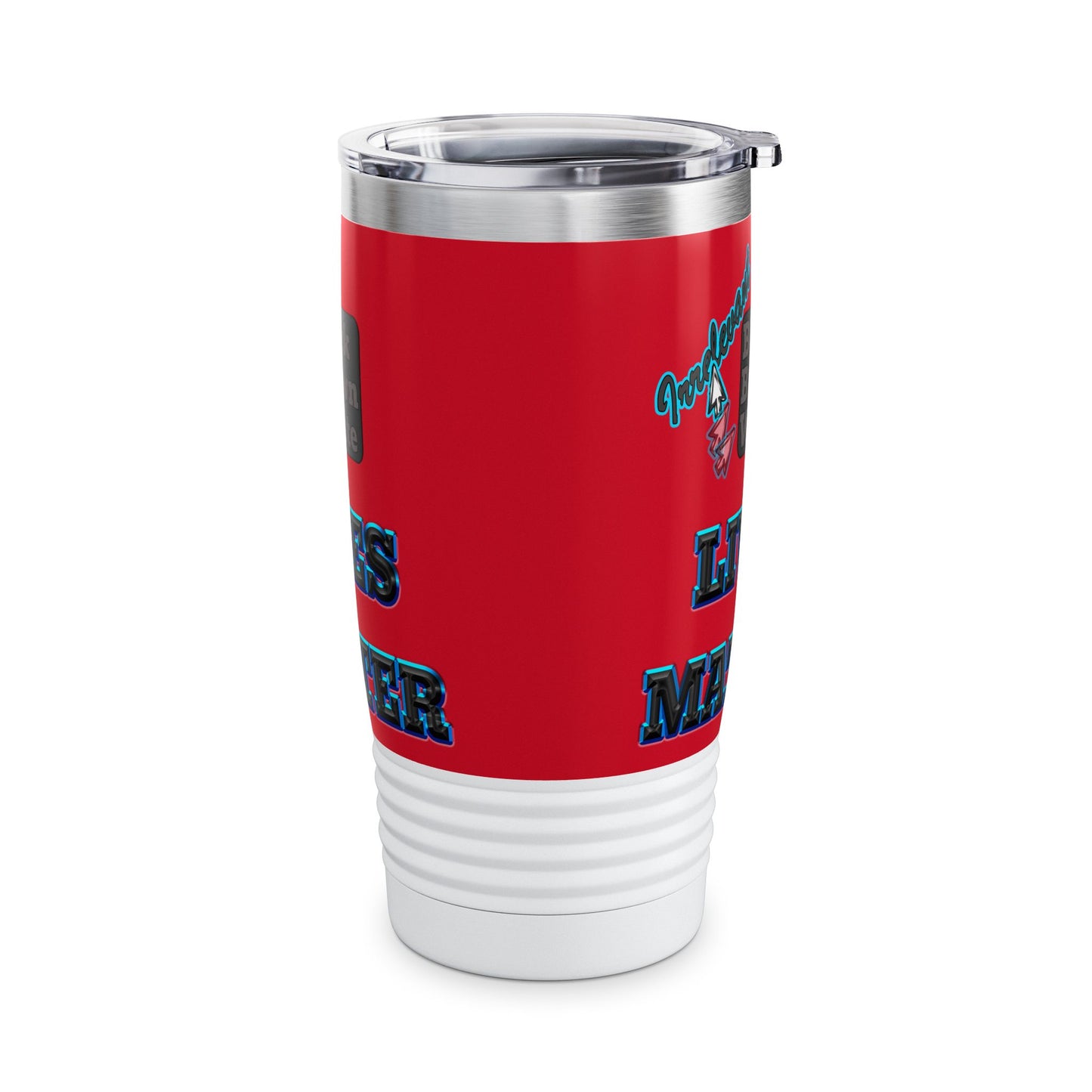 irrelevant - Ringneck Tumbler, 20oz (dark red)