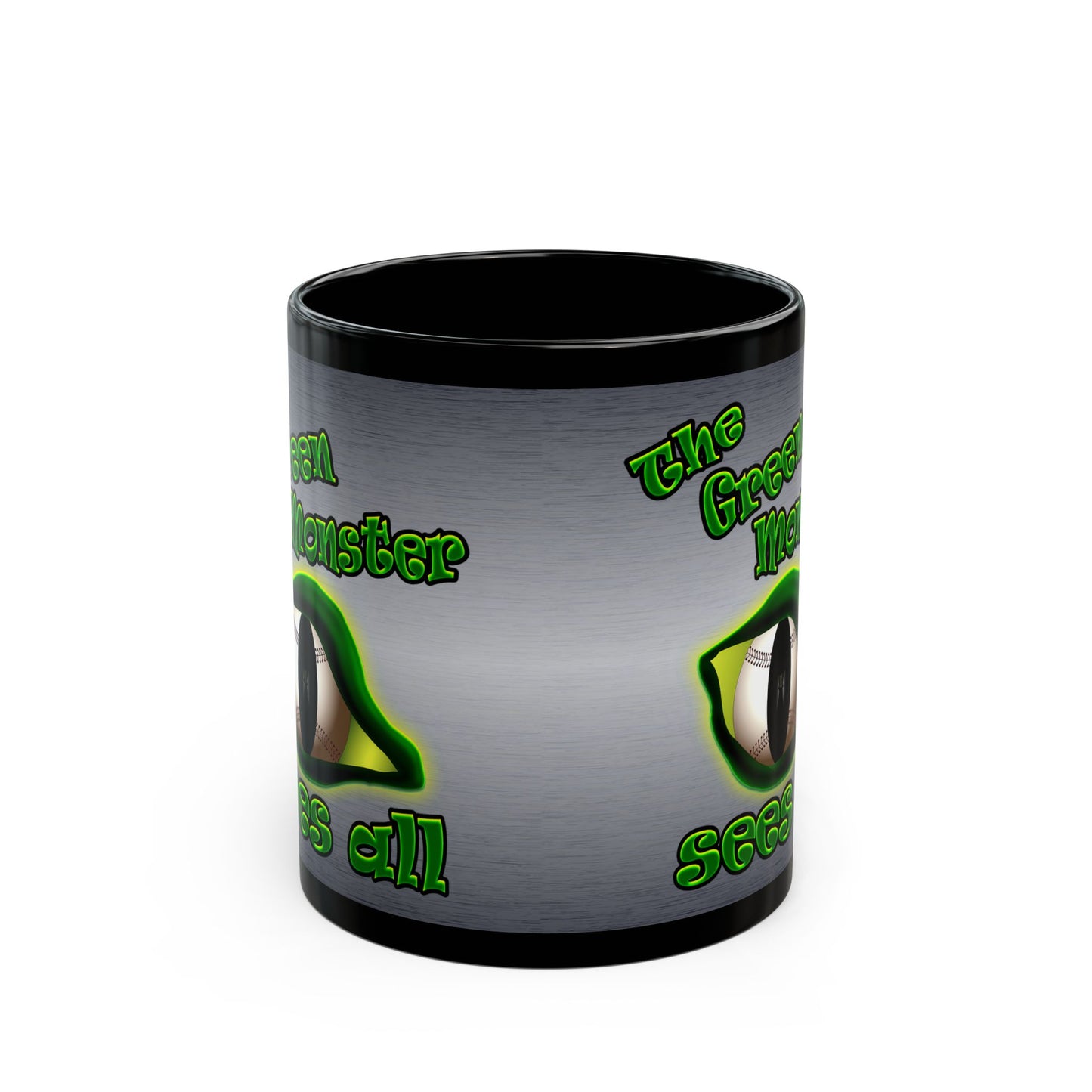 green monster - Black Mug (brushed nickel)