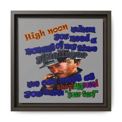 high noon - framed canvas art (grey)
