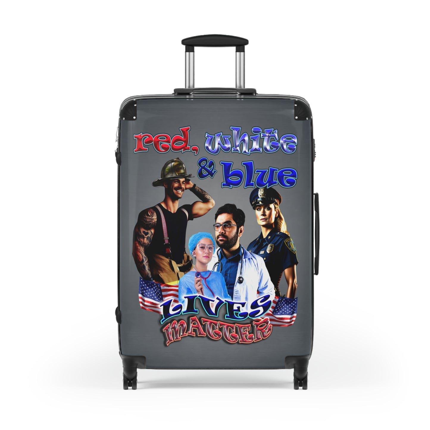 rw&b lives matter - Suitcase (grey-light grey)