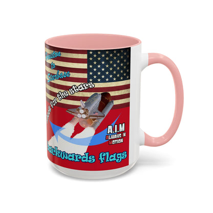 shoot for the stars - Accent Mug (dark red)