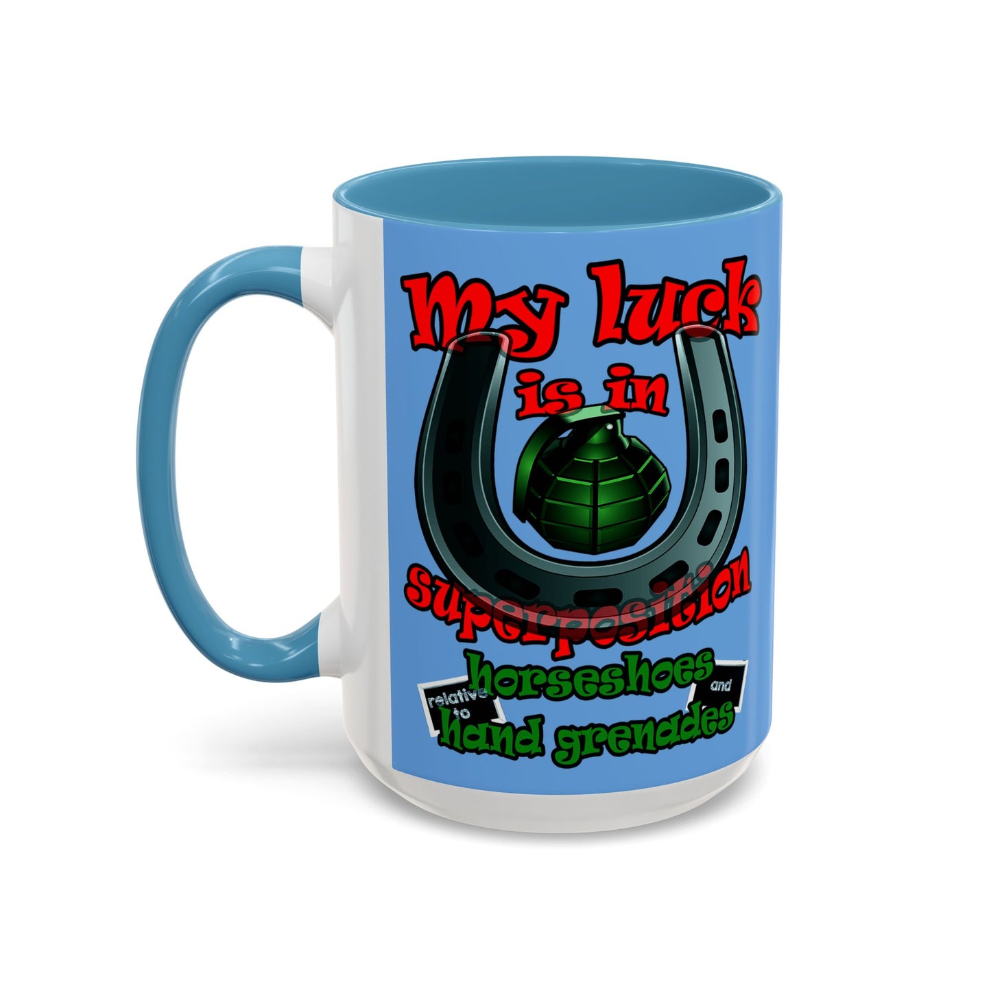 my luck - Accent Mug (light blue)
