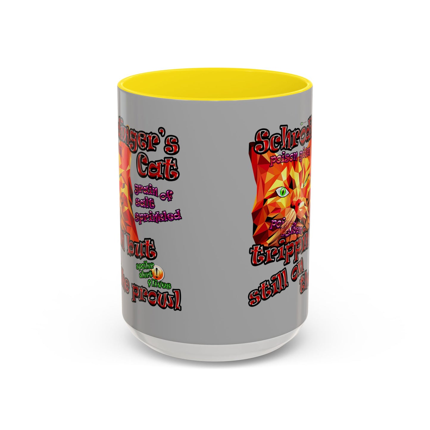 schrodinger's cat - Accent Mug (light grey)