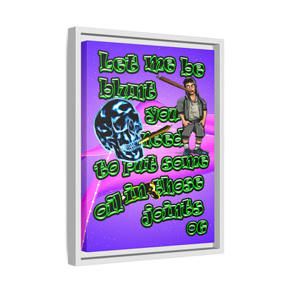 og - framed canvas art (purple-pink wave)