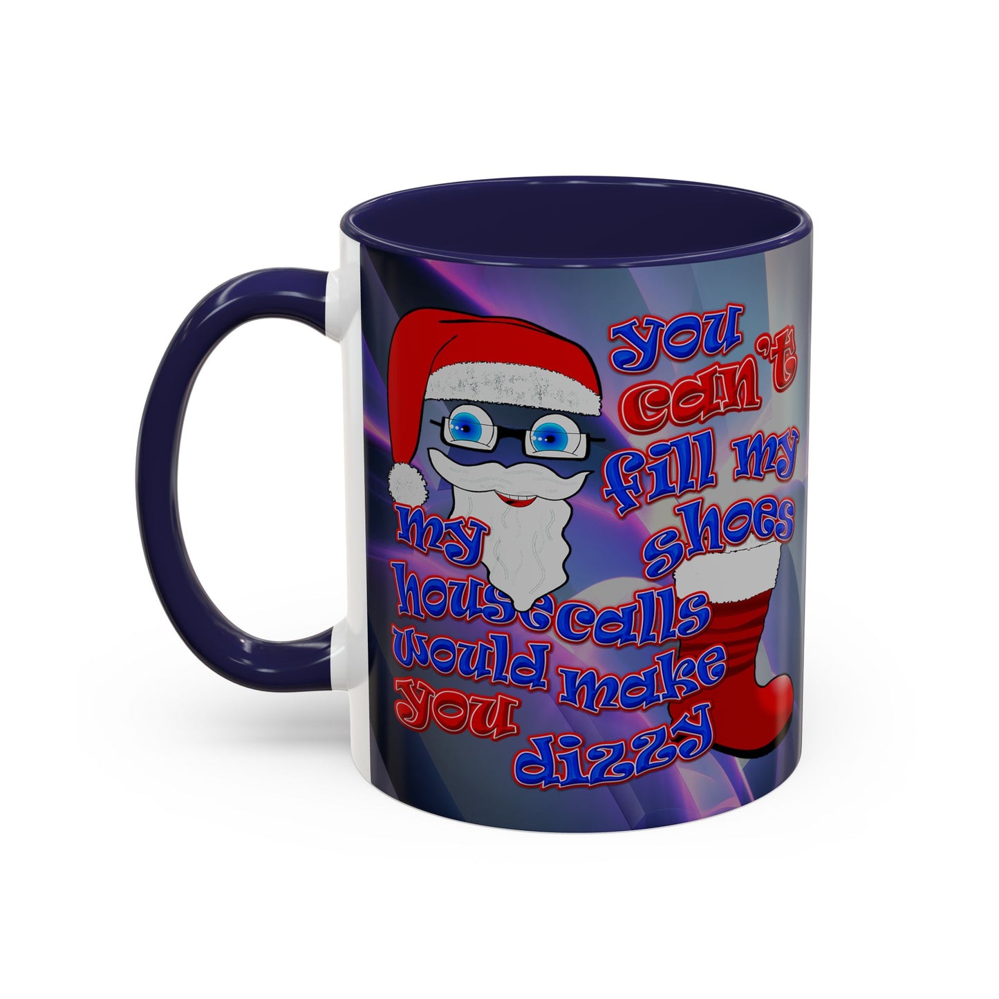 santa's shoes - Accent Mug (grey-pink wave)
