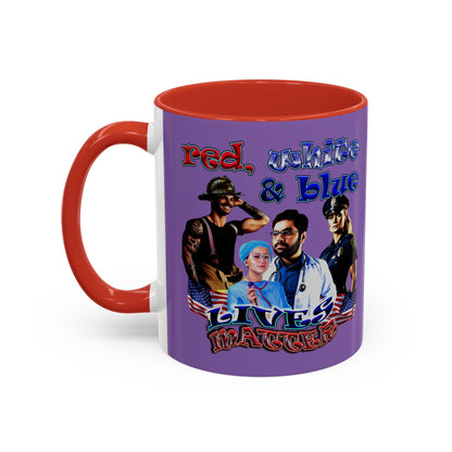 rw&b lives matter - Accent Mug (light purple)