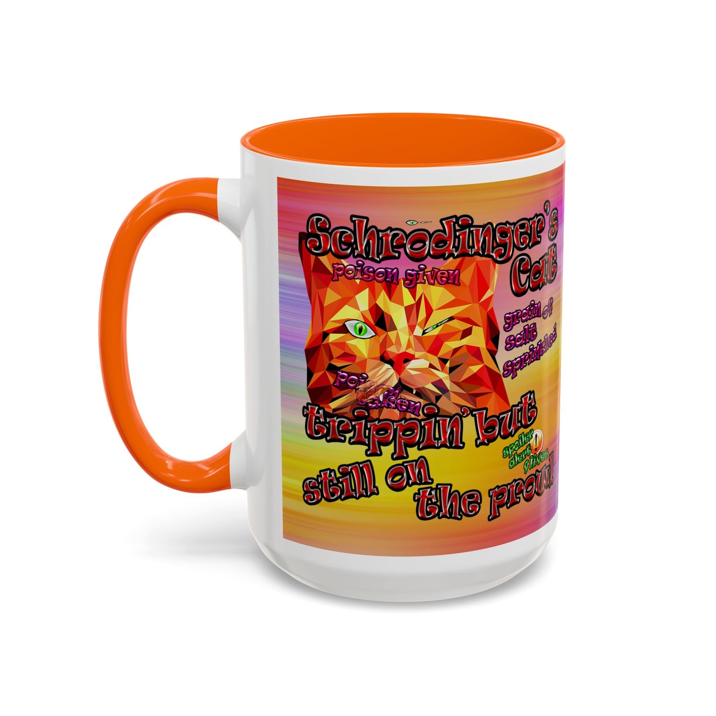 schrodinger's cat - Accent Mug (color blur)