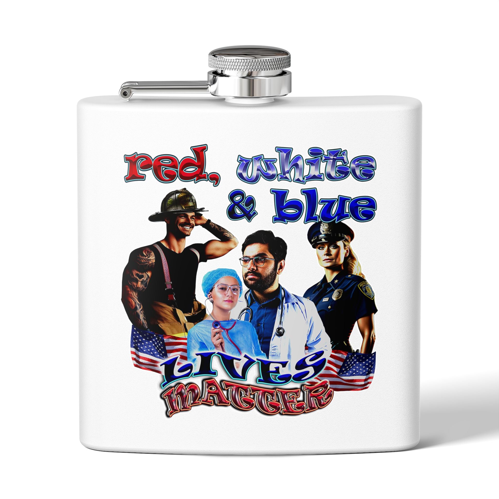 rw&b lives matter - Stainless Steel Flask