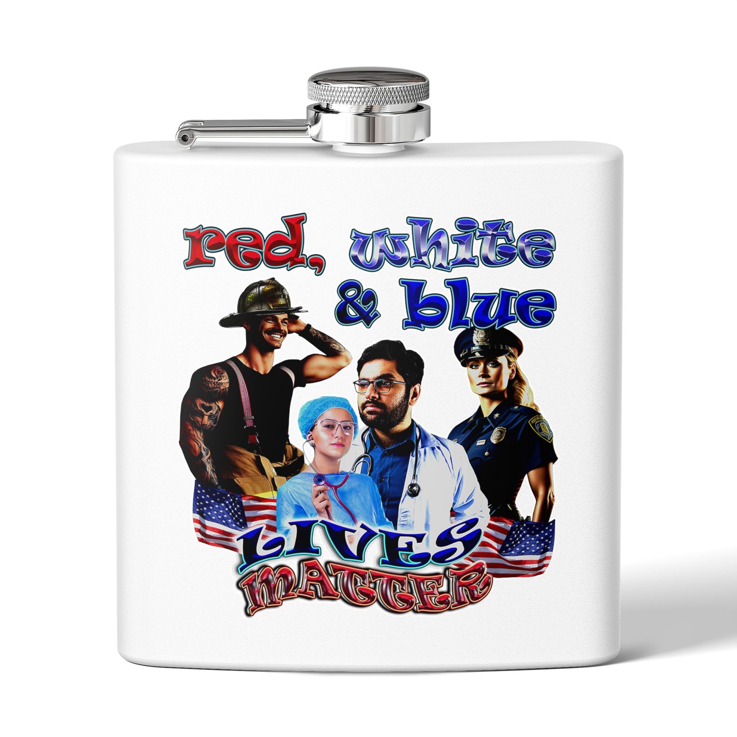 rw&b lives matter - Stainless Steel Flask