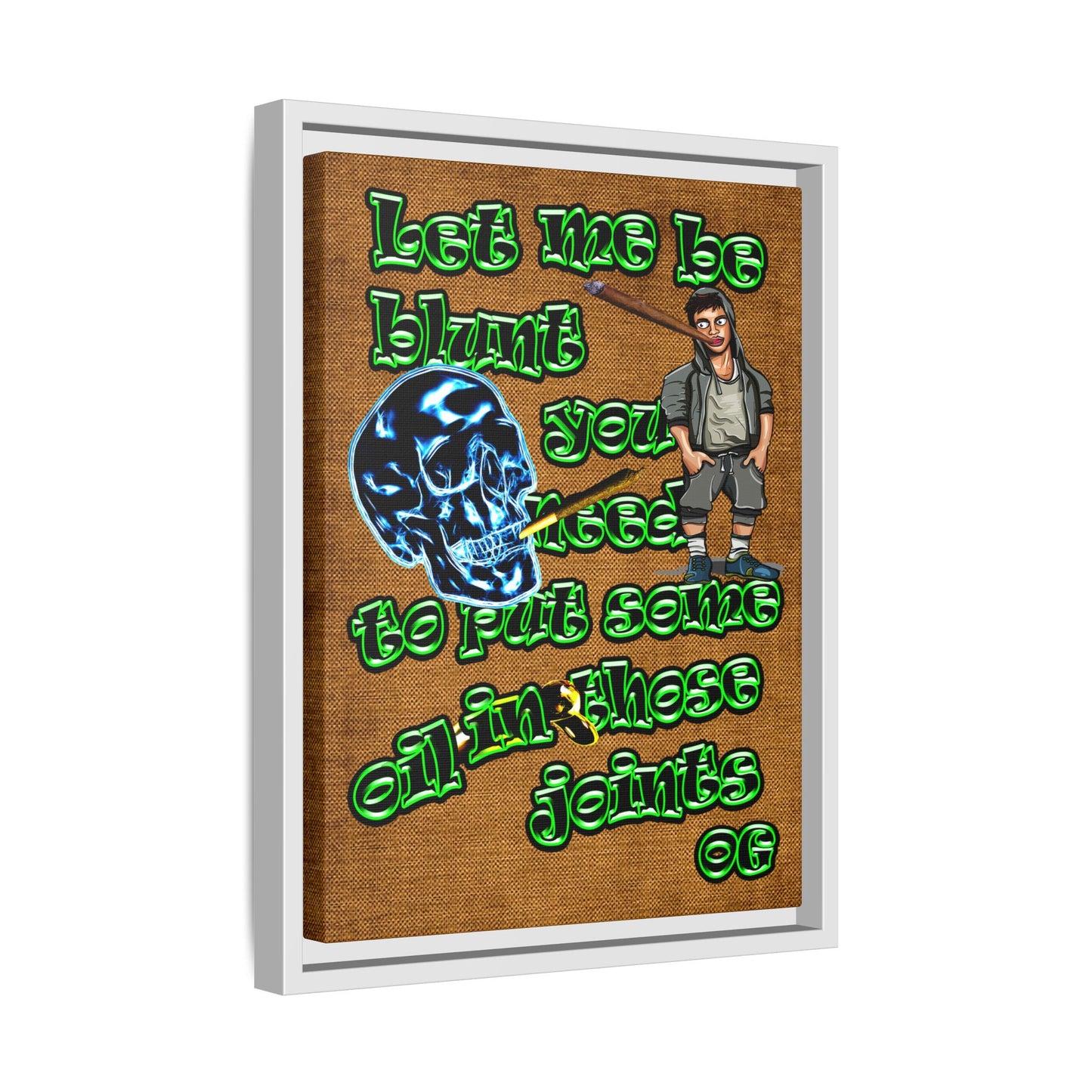 og - framed canvas art (brown papyrus)