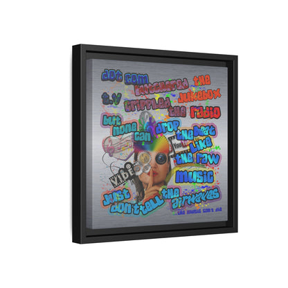 drop the beat - framed canvas art (brushed nickel)