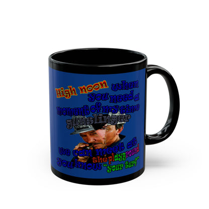 high noon - Black Mug (dark blue)