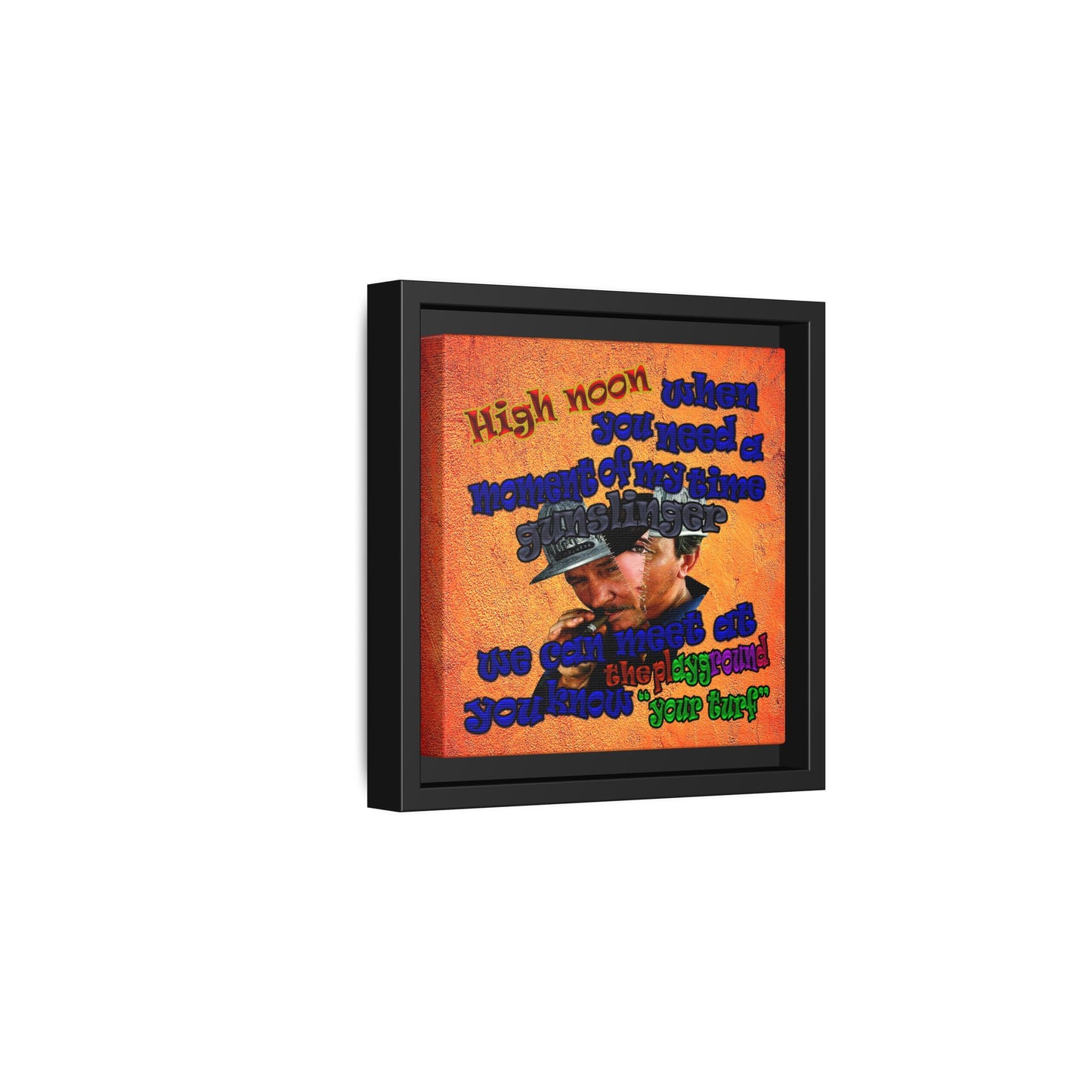high noon - framed canvas art (burnt orange)