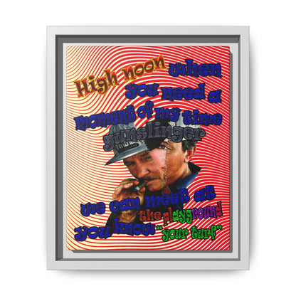 high noon - framed canvas art (yellow-orange wave)