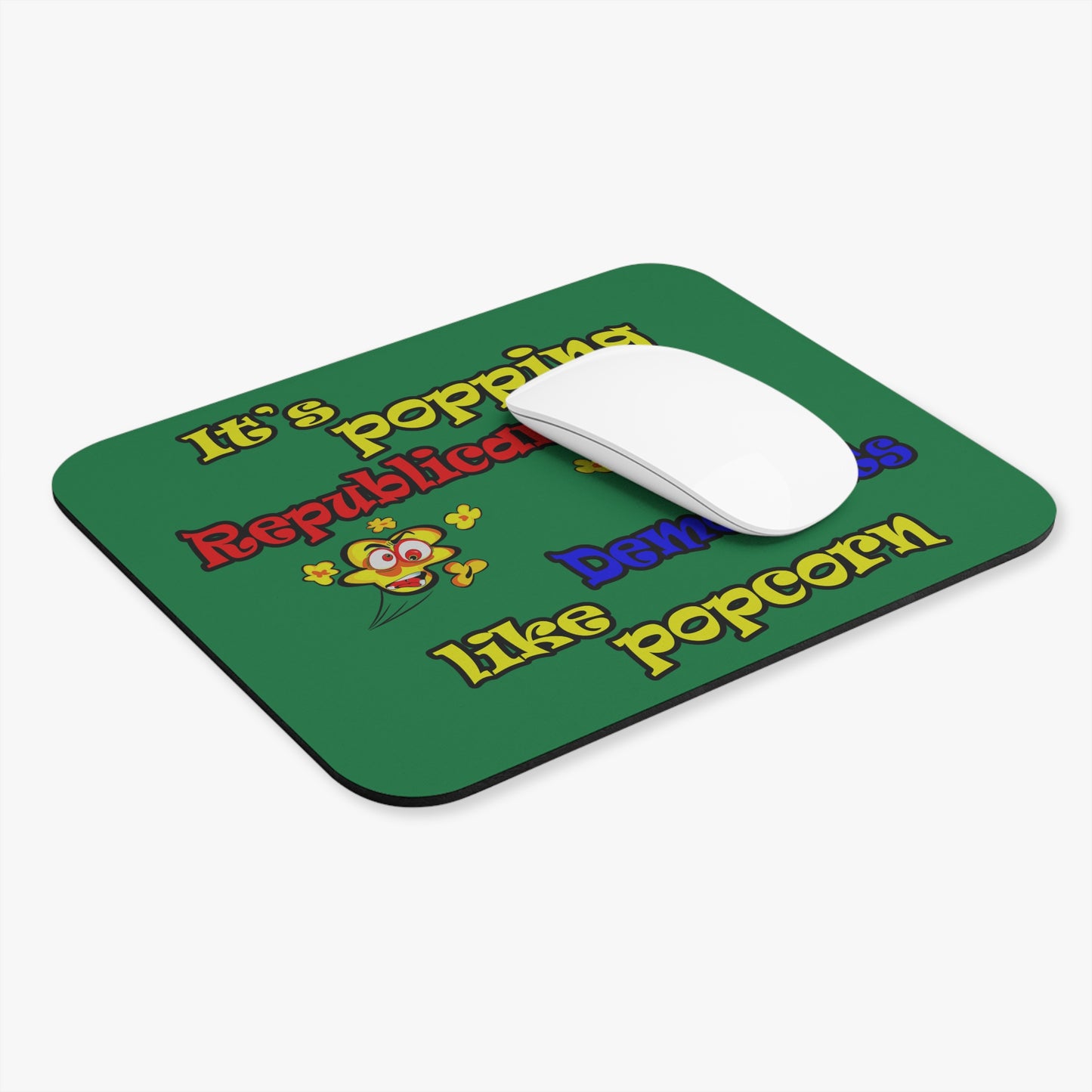 popping like popcorn - Mouse Pad (Rectangle) (dark green)
