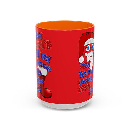 santa's shoes - Accent Mug (red)