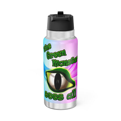 green monster - Gator Tumbler, 32oz  (light blue-pink wave)