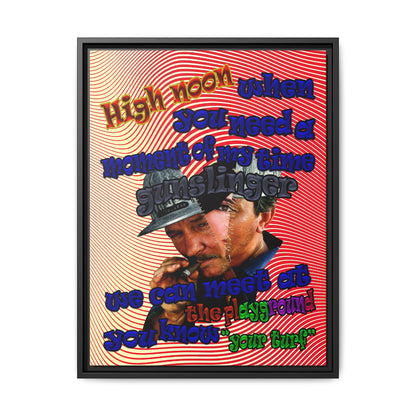 high noon - framed canvas art (yellow-orange wave)