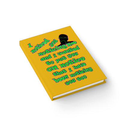 noticed you noticing - journal-lined (yellow)