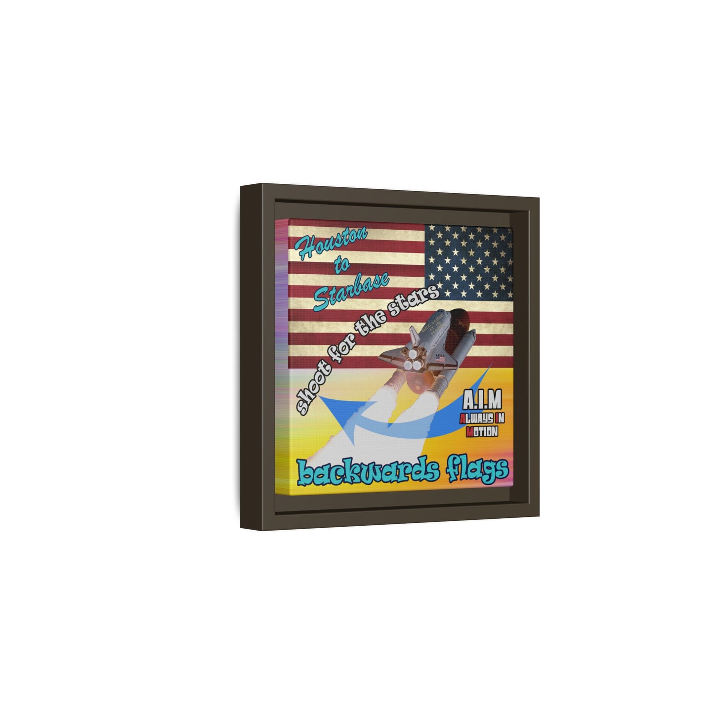 shoot for the stars - framed canvas art (color blur)