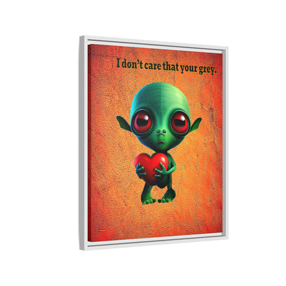 I don't care that your grey - framed canvas art (burnt orange)